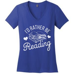 Id Rather Be Reading Gift Women's V-Neck T-Shirt