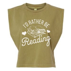 Id Rather Be Reading Gift Garment-Dyed Women's Muscle Tee