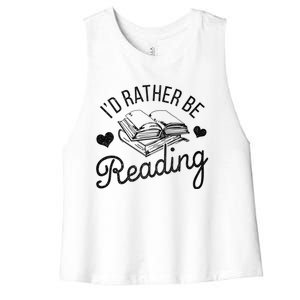 Id Rather Be Reading Gift Women's Racerback Cropped Tank