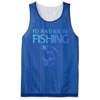 ID Rather Be Fishing Funny Gift Fisher Gift Mesh Reversible Basketball Jersey Tank