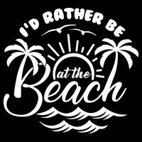 I'd Rather Be At The Beach Vacation Drawstring Bag