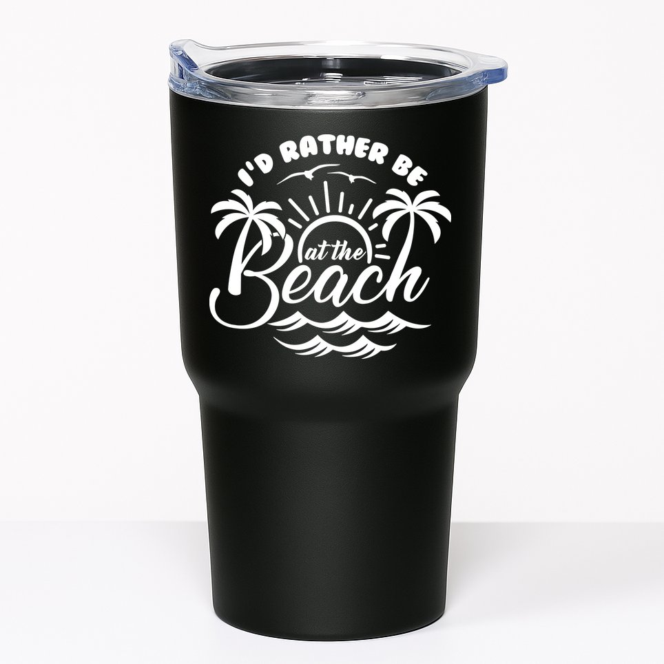 I'd Rather Be At The Beach Vacation Tumbler