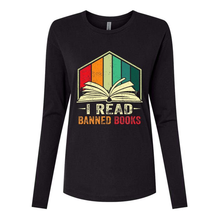 I Read Banned Books Week Librarian Freedom Reader Nerd Womens Cotton Relaxed Long Sleeve T-Shirt