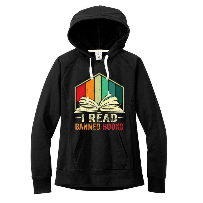 I Read Banned Books Week Librarian Freedom Reader Nerd Women's Fleece Hoodie