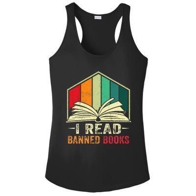 I Read Banned Books Week Librarian Freedom Reader Nerd Ladies PosiCharge Competitor Racerback Tank