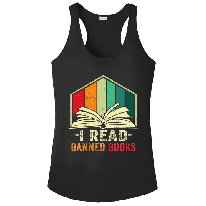 I Read Banned Books Week Librarian Freedom Reader Nerd Ladies PosiCharge Competitor Racerback Tank