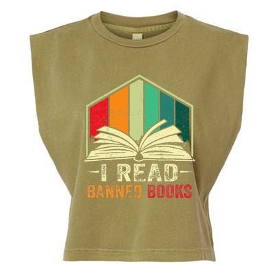 I Read Banned Books Week Librarian Freedom Reader Nerd Garment-Dyed Women's Muscle Tee