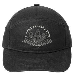 I Read Banned Books Week Librarian Reader Ban Books 7-Panel Snapback Hat