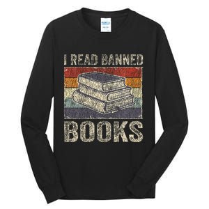 I Read Banned Books Week Librarian Freedom Reader Tall Long Sleeve T-Shirt