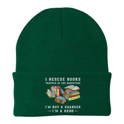 I Rescue Book Trapped In The Bookstore I'm Not A Hoarder Knit Cap Winter Beanie