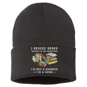 I Rescue Book Trapped In The Bookstore I'm Not A Hoarder Sustainable Knit Beanie