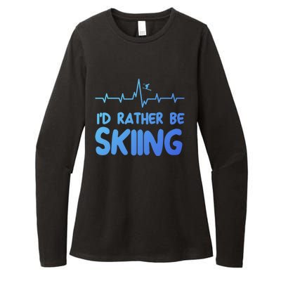 Id Rather Be Skiing Skier Gift Womens CVC Long Sleeve Shirt