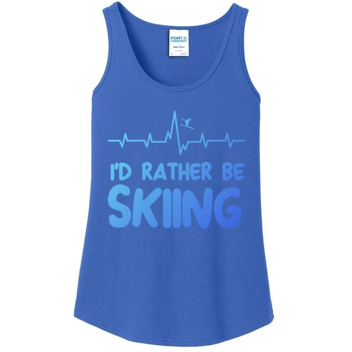 Id Rather Be Skiing Skier Gift Ladies Essential Tank