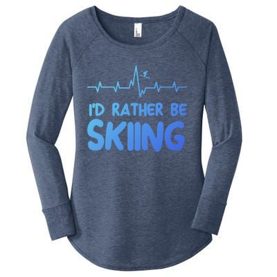 Id Rather Be Skiing Skier Gift Women's Perfect Tri Tunic Long Sleeve Shirt