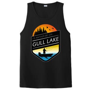 ID Rather Be On Gull Lake Wisconsin Sunset Fishing PosiCharge Competitor Tank