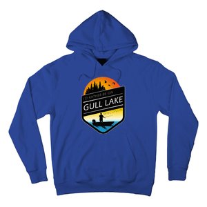 ID Rather Be On Gull Lake Wisconsin Sunset Fishing Hoodie