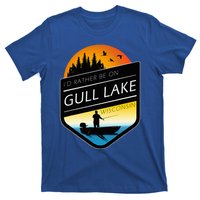 ID Rather Be On Gull Lake Wisconsin Sunset Fishing T-Shirt