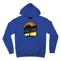 ID Rather Be On Gull Lake Wisconsin Sunset Fishing Tall Hoodie