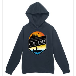 ID Rather Be On Gull Lake Wisconsin Sunset Fishing Urban Pullover Hoodie