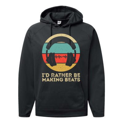 I'd Rather be Making Beats Beat Makers Music Producer Performance Fleece Hoodie