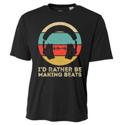 I'd Rather be Making Beats Beat Makers Music Producer Cooling Performance Crew T-Shirt