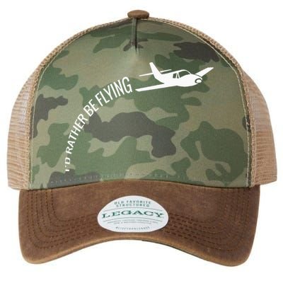 I'd Rather Be Flying Airplane Pilot Legacy Tie Dye Trucker Hat