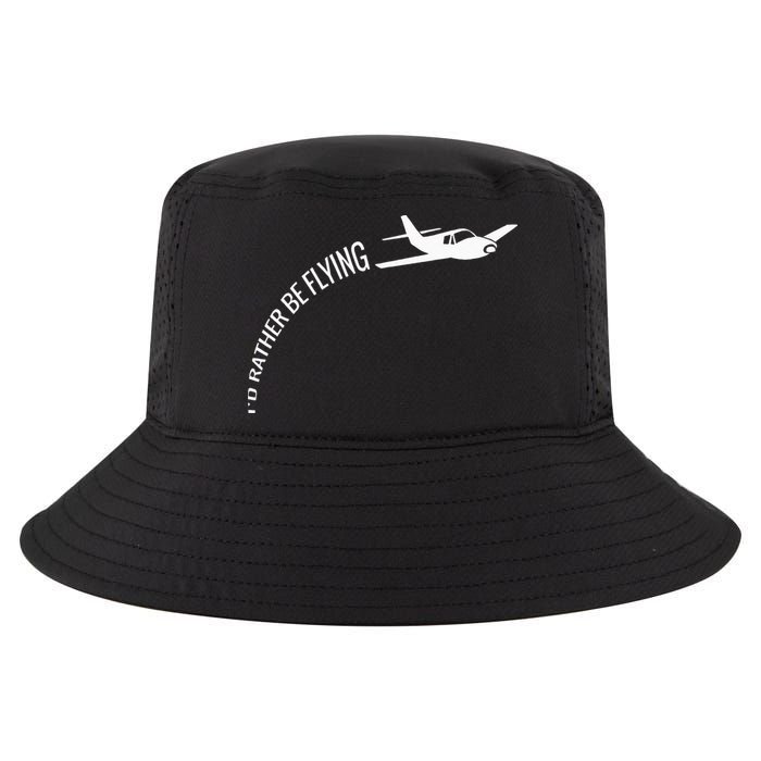 I'd Rather Be Flying Airplane Pilot Cool Comfort Performance Bucket Hat