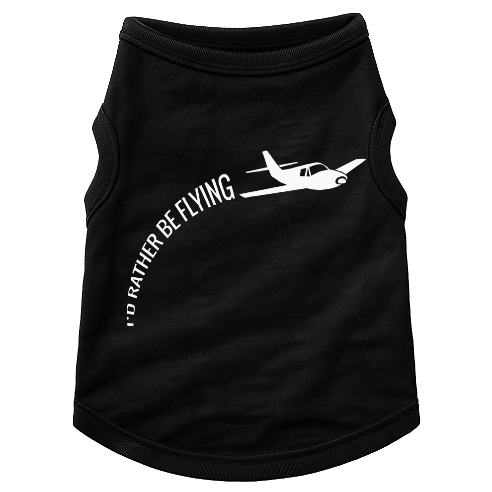 I'd Rather Be Flying Airplane Pilot Doggie Tank