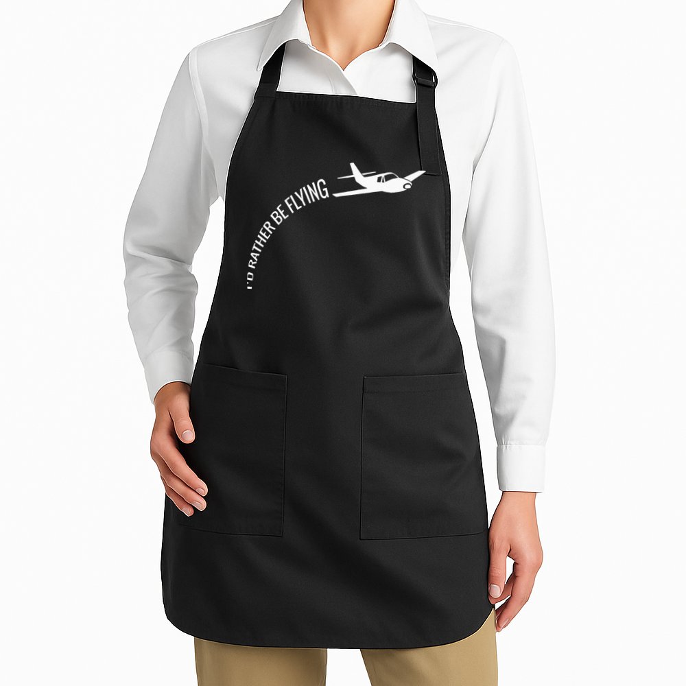 I'd Rather Be Flying Airplane Pilot Apron
