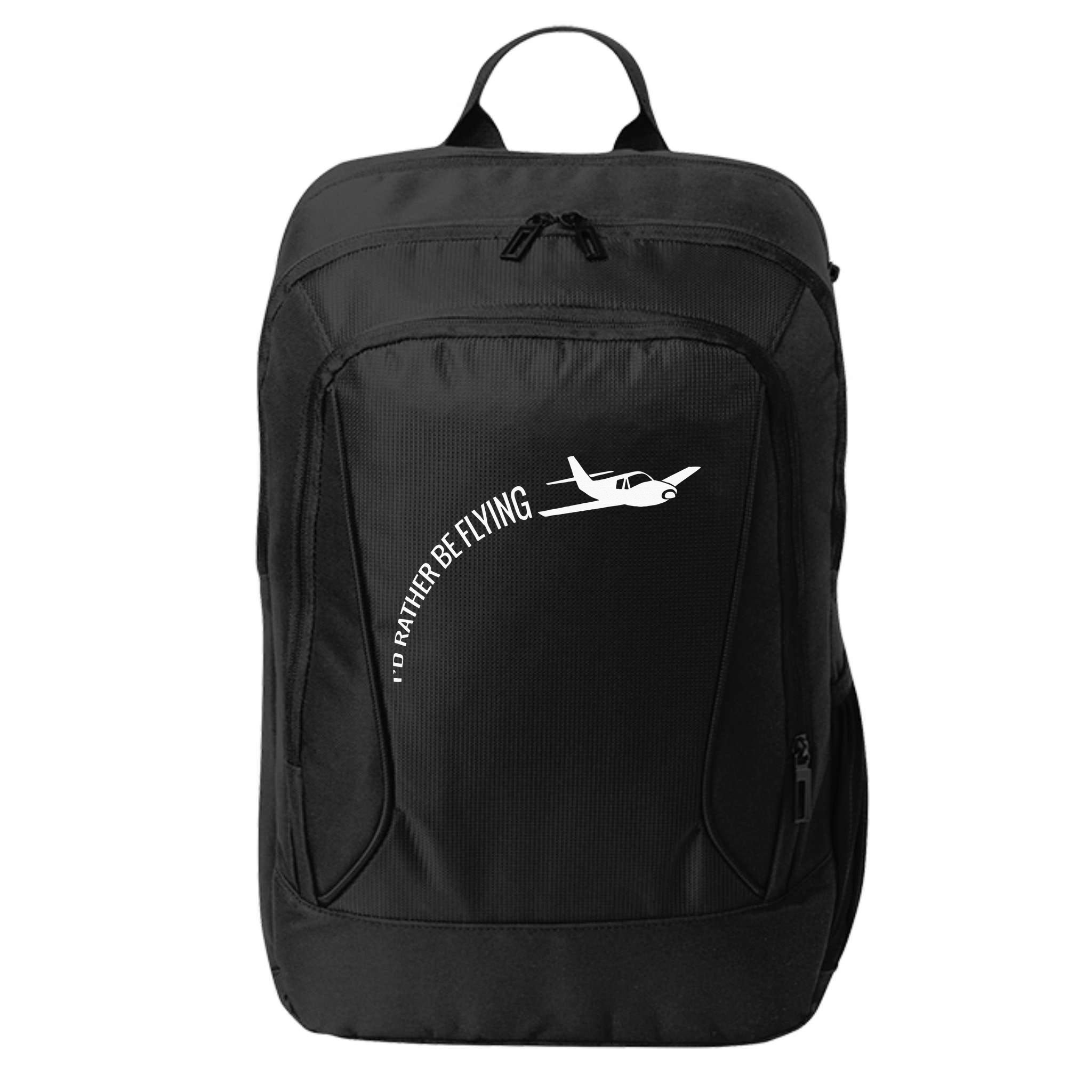 I'd Rather Be Flying Airplane Pilot City Backpack