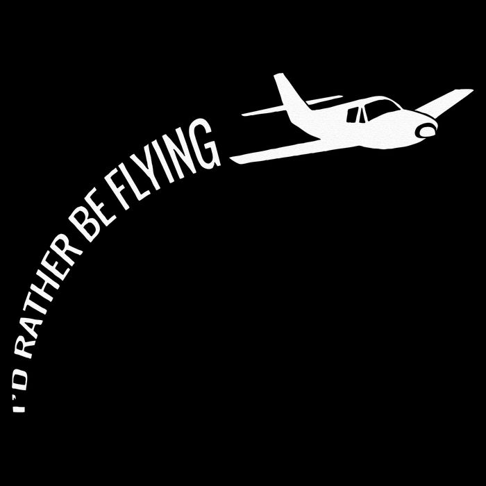 I'd Rather Be Flying Airplane Pilot Drawstring Bag