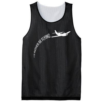 I'd Rather Be Flying Airplane Pilot Mesh Reversible Basketball Jersey Tank