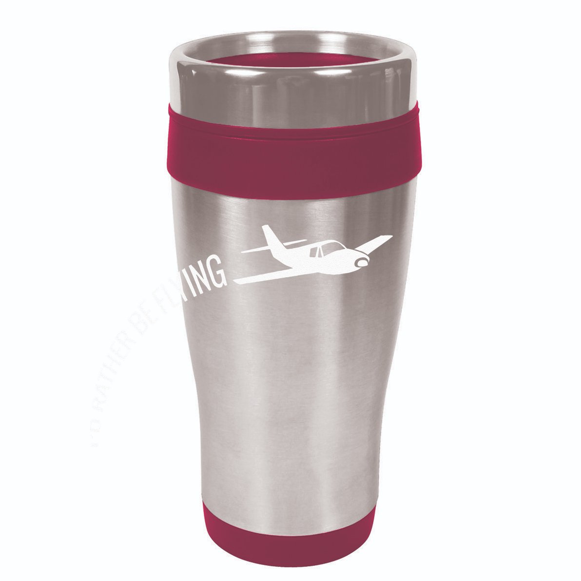 I'd Rather Be Flying Airplane Pilot 12oz Stainless Steel Coffee Mug