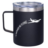 I'd Rather Be Flying Airplane Pilot 12oz Stainless Steel Coffee Mug