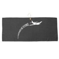I'd Rather Be Flying Airplane Pilot Large Microfiber Waffle Golf Towel