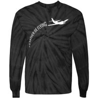 I'd Rather Be Flying Airplane Pilot Tie-Dye Long Sleeve Shirt