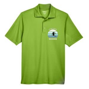 Id Rather Be Skiing Downhill Skiing Family Winter Vacation Gift Men's Origin Performance Pique Polo