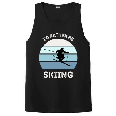 Id Rather Be Skiing Downhill Skiing Family Winter Vacation Gift PosiCharge Competitor Tank