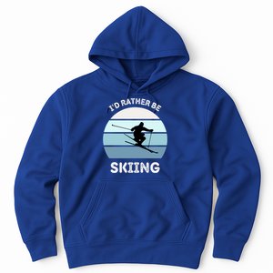 Id Rather Be Skiing Downhill Skiing Family Winter Vacation Gift Hoodie