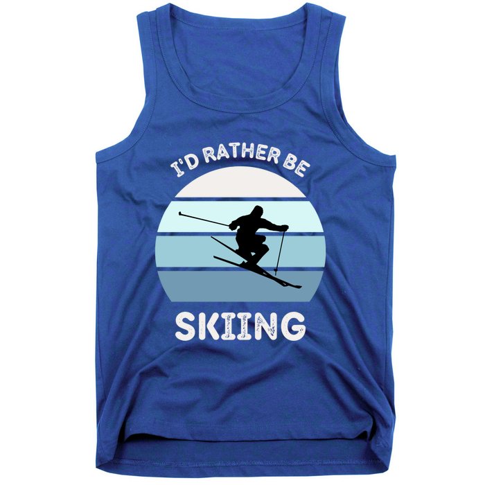 Id Rather Be Skiing Downhill Skiing Family Winter Vacation Gift Tank Top