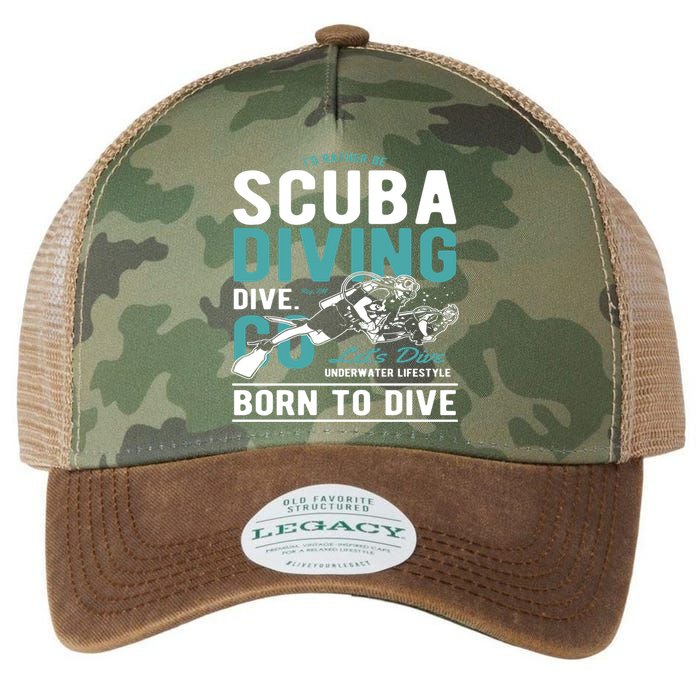 I'd Rather Be Scuba Diving Scuba Diving Diver Dive Legacy Tie Dye Trucker Hat