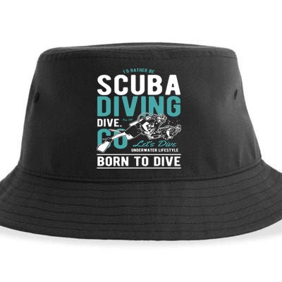 I'd Rather Be Scuba Diving Scuba Diving Diver Dive Sustainable Bucket Hat
