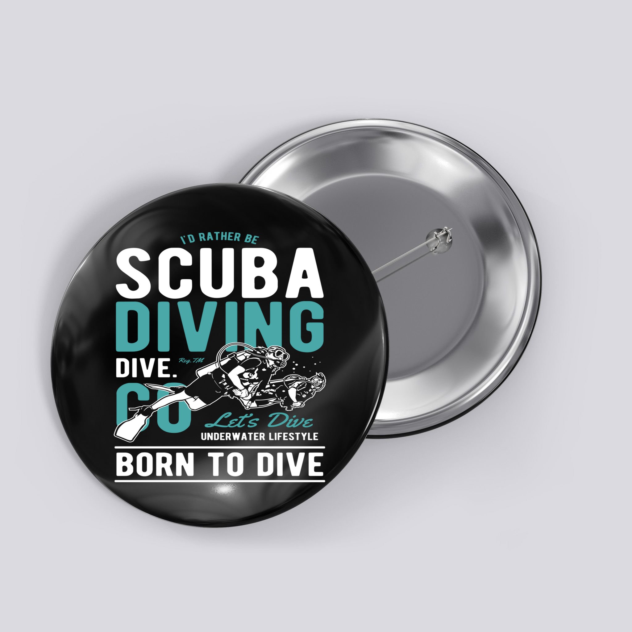 I'd Rather Be Scuba Diving Scuba Diving Diver Dive Button