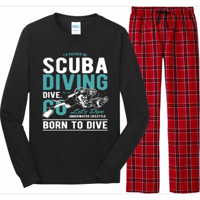 I'd Rather Be Scuba Diving Scuba Diving Diver Dive Long Sleeve Pajama Set