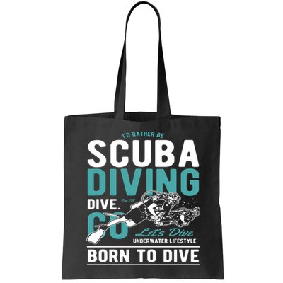 I'd Rather Be Scuba Diving Scuba Diving Diver Dive Bag