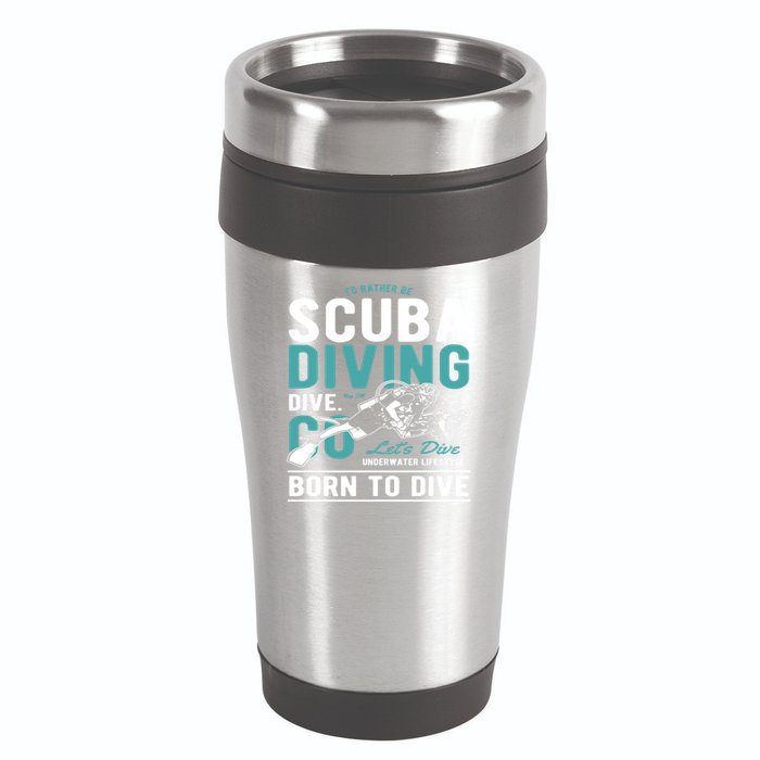 I'd Rather Be Scuba Diving Scuba Diving Diver Dive 16oz Travel Tumbler