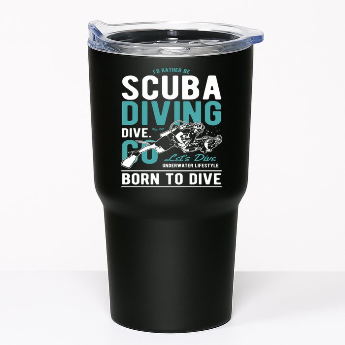 I'd Rather Be Scuba Diving Scuba Diving Diver Dive Tumbler