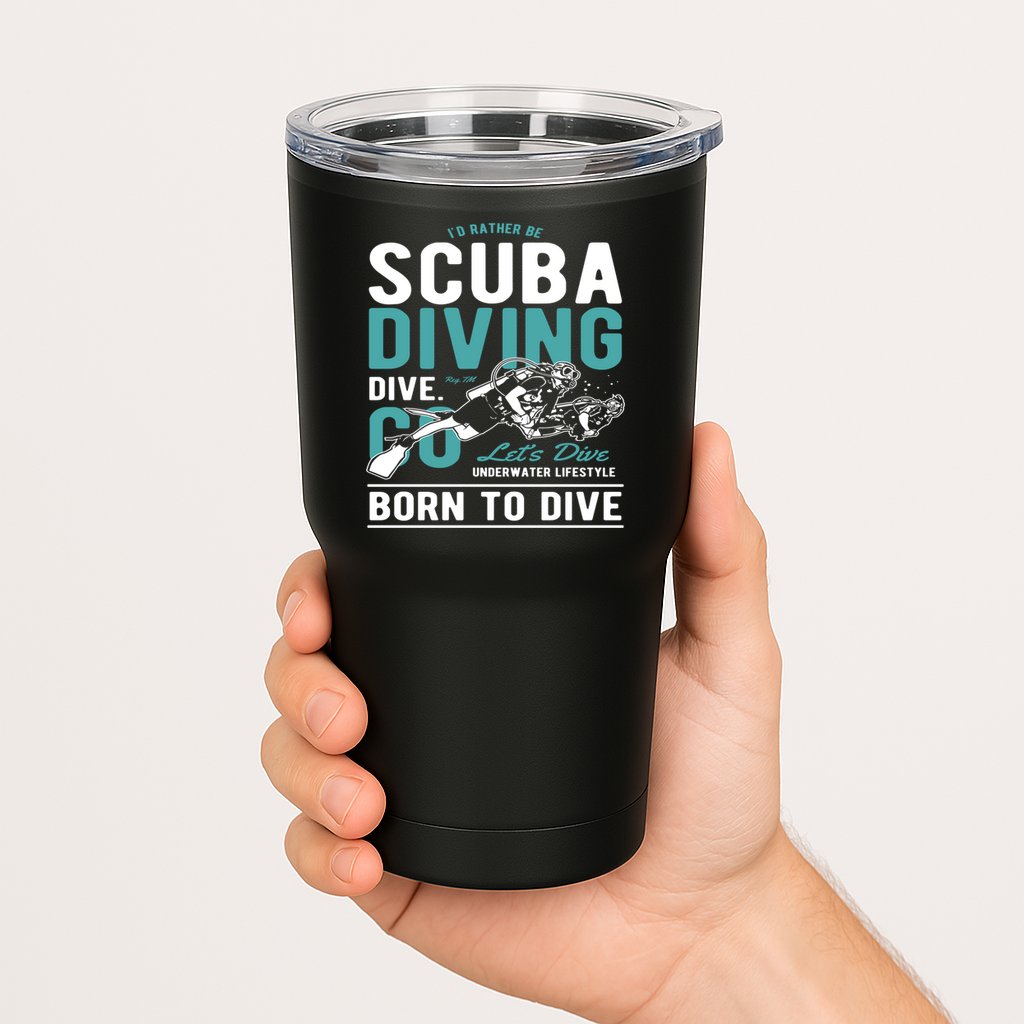 I'd Rather Be Scuba Diving Scuba Diving Diver Dive Tumbler