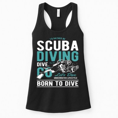 I'd Rather Be Scuba Diving Scuba Diving Diver Dive Womens Tank Top