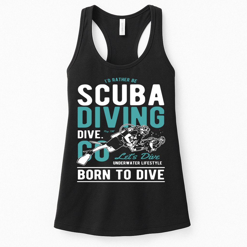 I'd Rather Be Scuba Diving Scuba Diving Diver Dive Womens Tank Top
